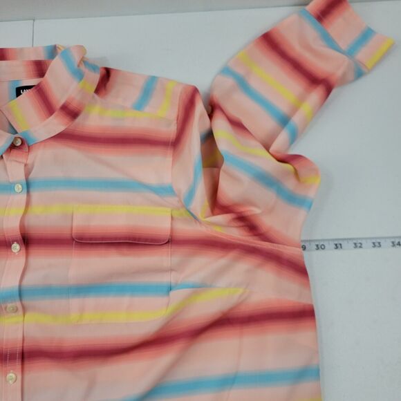 Lands end 3x button down shirt long sleeve blouse womens plus 3631 top - Picture 5 of 10